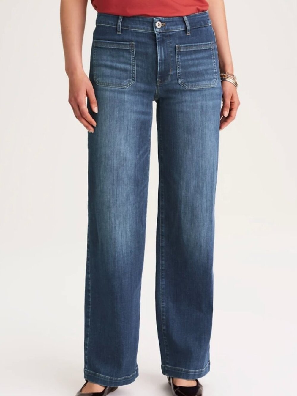 J. Jill High Rise Wide Leg Jeans Size 12